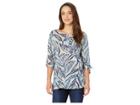 Fresh Produce Palm Leaves Vintage Ties Sleeve Tee (slate Grey) Women's T Shirt
