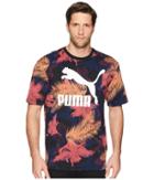 Puma Summer Tropical Tee Aop (puma Black/aop) Men's T Shirt