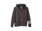 Chaser Kids Extra Soft Love Knit Zip-up Hoodie W/ Arm Stripes (little Kids/big Kids) (black/white) Boy's Sweatshirt