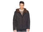 Kenneth Cole New York Softshell Faux Shearling With Hood (black) Men's Clothing