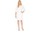 Calvin Klein Bell Sleeve Dress With Embroidery Detail Cd8c19mf64 (white) Women's Dress