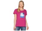 Life Is Good Sunset In Paradise Breezy Tee (sassy Magenta) Women's T Shirt