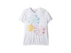 Nike Kids Dry Legend Short Sleeve Swoosh Tee (little Kids/big Kids) (white) Girl's T Shirt