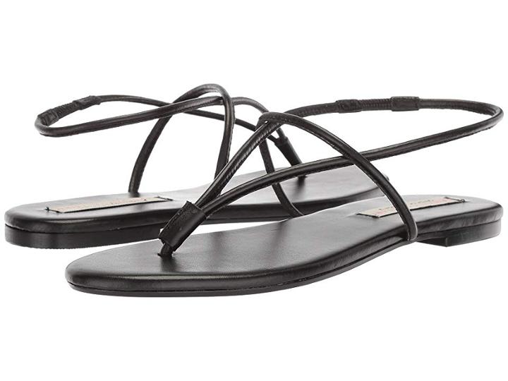 Kristin Cavallari Knock Out (black Leather) Women's Sandals