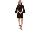 Tahari By Asl Cape Sleeve Shift Dress (black) Women's Dress