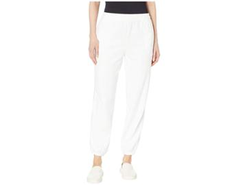 Juicy Couture Microterry Easy Jogger Pants (white/lotus Flower) Women's Casual Pants