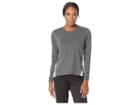 Adidas Sport Id Layering Tee (dark Grey Heather/white) Women's T Shirt