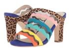 Cole Haan Emilia High Sandal (ocelot Haircalf/coral Almond Suede/kelly Green Suede/habanero Su) Women's Sandals