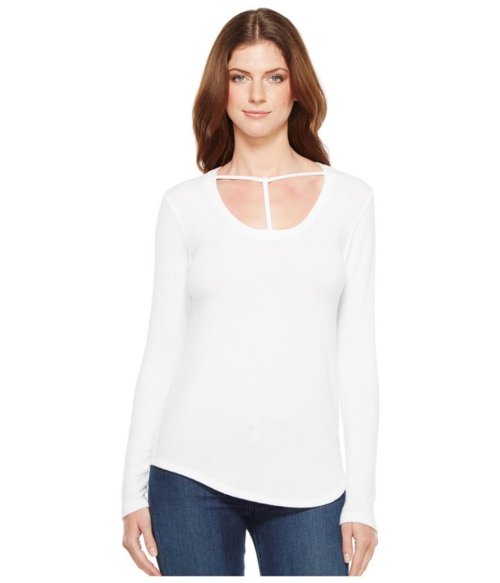 Lna Curved Bondage Sweater (white) Women's Sweater