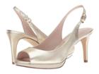 Nine West Gabrielle Slingback Peep Toe Pump (light Gold Metallic) Women's Shoes