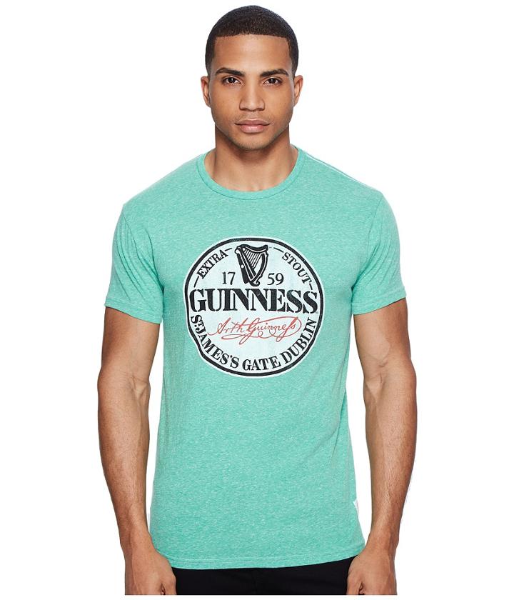 The Original Retro Brand Short Sleeve Tri-blend Guinness Tee (streaky Sprite) Men's T Shirt