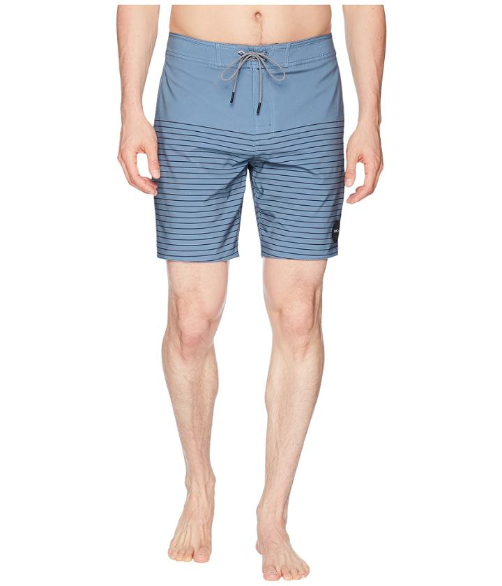 Rvca Curren Trunk (blue Slate) Men's Swimwear