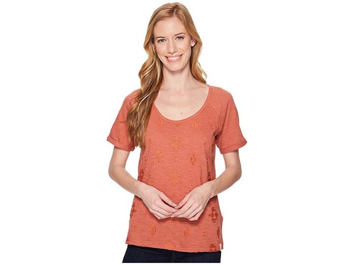 Woolrich Eco Rich Bell Canyon Tee (baked Clay) Women's T Shirt