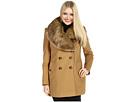 Nicole Miller - Fur Trim Peacoat (camel