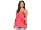 Michael Michael Kors Layered Tier Top (deep Pink) Women's Clothing