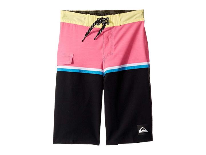 Quiksilver Kids Highline Division 14 Boardshorts (toddler/little Kids) (yellow Iris) Boy's Swimwear