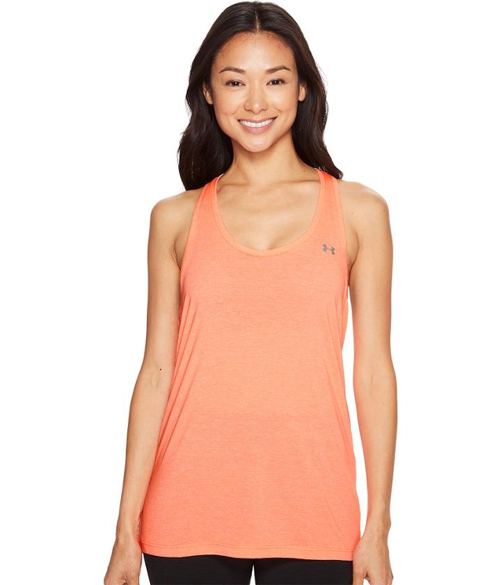 Under Armour Threadborne Train Tank Top Twist (london Orange) Women's Sleeveless