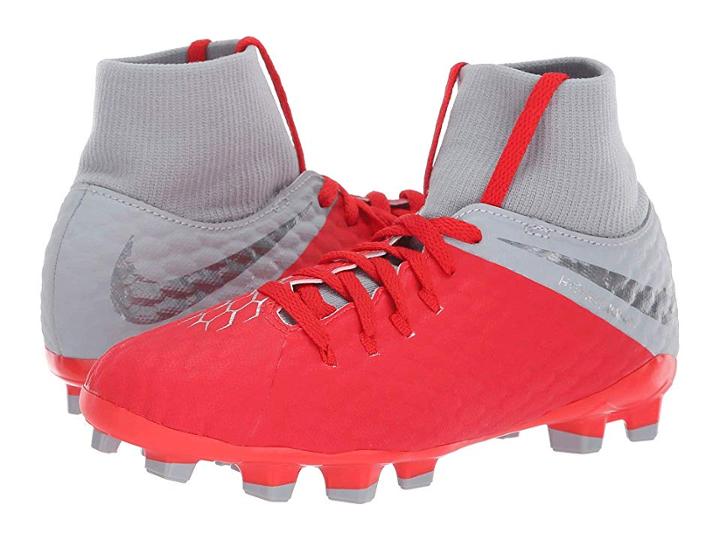 Nike Kids Jr. Hypervenom Phantom 3 Academy Dynamic Fit Fg Soccer (little Kid/big Kid) (light Crimson/metallic Dark Grey/wolf Grey) Kids Shoes
