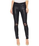 7 For All Mankind The Ankle Skinny W/ Destroy In Ink W/ Holes (ink W/ Holes) Women's Jeans