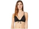 Roxy Island Of Gods Regular Fixed Tri Swimsuit Top (true Black) Women's Swimwear