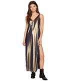 Free People Anytime Shine Maxi Slip (gold) Women's Dress