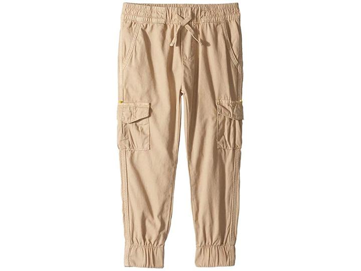 7 For All Mankind Kids Cargo Canvas Jogger Pants (little Kids/big Kids) (stone) Boy's Casual Pants