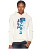The North Face Trivert Pullover Hoodie (vintage White Heather/blue Coral Multi) Women's Sweatshirt
