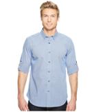 Robert Graham Modern Americana Carlos Long Sleeve Woven Shirt (navy) Men's T Shirt