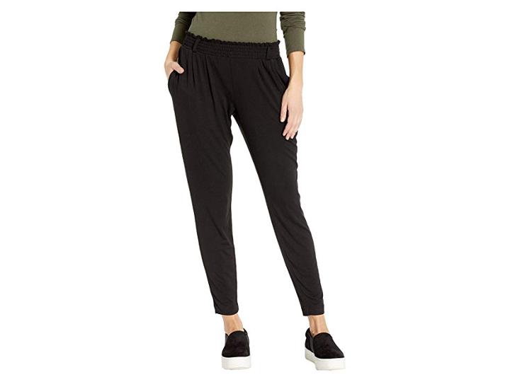 Chaser Cool Jersey Paper Bag Waist Pants (true Black) Women's Casual Pants