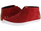 Fred Perry Byron Mid Suede (rich Red/warm Stone) Men's Lace Up Casual Shoes