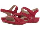 Earth Nova Earthies (bright Red Printed Suede) Women's  Shoes