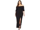 Kari Lyn Plus Size Kate Off The Shoulder Dress (black) Women's Dress