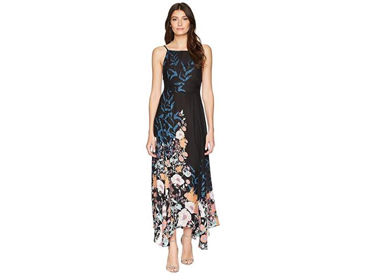 Free People Embrace It Maxi Dress (black Combo) Women's Dress