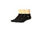 Lacoste 3-pack Jersey Ped Socks (black/black/black) Men's Low Cut Socks Shoes