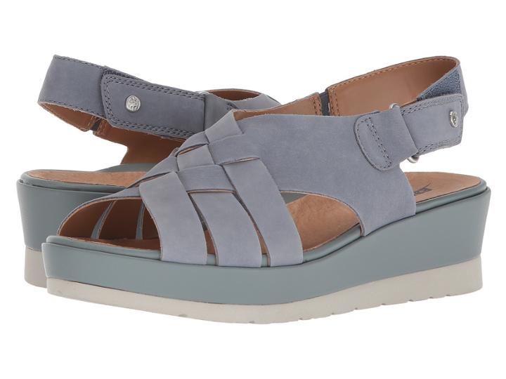 Earth Sunflower (seaport Blue Soft Buck) Women's  Shoes