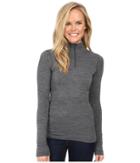 The North Face Long Sleeve Go Seamless Wool 1/4 Zip (tnf Dark Grey Heather (prior Season)) Women's Long Sleeve Pullover