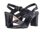 L.k. Bennett Rhiannon (navy Croc Effect Leather) Women's Sandals