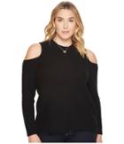 Lucky Brand Plus Size Cold Shoulder Sweatshirt (lucky Black) Women's Sweatshirt