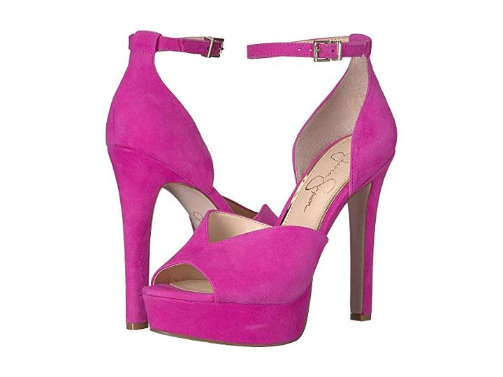 Jessica Simpson Briya (pink Shock Lux Kid Suede) High Heels