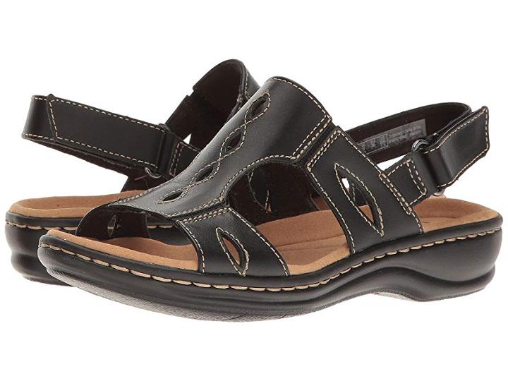 Clarks Leisa Lakelyn (black Leather) Women's Shoes