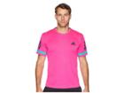 Adidas Club 3-stripes Tee (shock Pink) Men's T Shirt