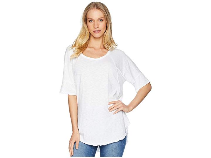 Michael Stars Supima Cotton Slub Scoop Neck Tunic (white) Women's Blouse