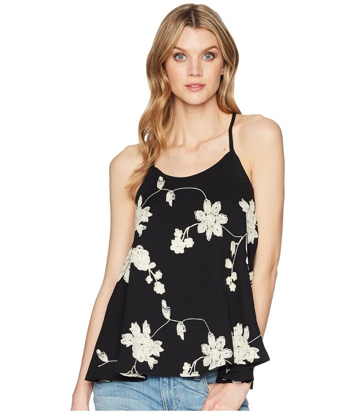 Stetson 1593 Black Crepe Flowy Tank Top (black) Women's Clothing