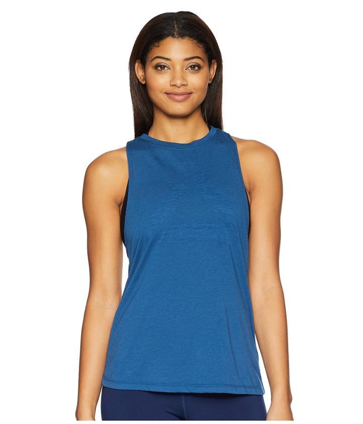Reebok Burnout Tank Top (bunker Blue) Women's Sleeveless