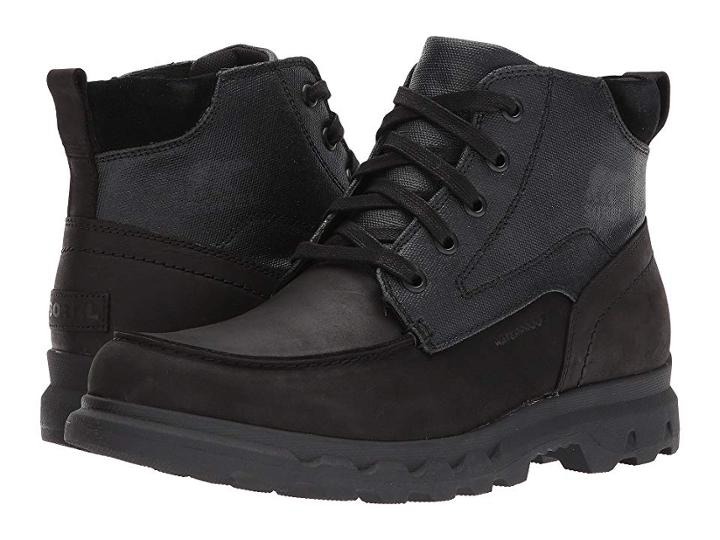Sorel Portzman Moc Toe (black/quarry) Men's Waterproof Boots
