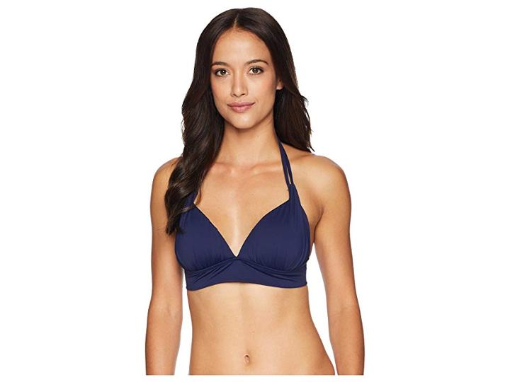 Tommy Bahama Pearl Loop Strap Halter Bra (mare Navy) Women's Swimwear