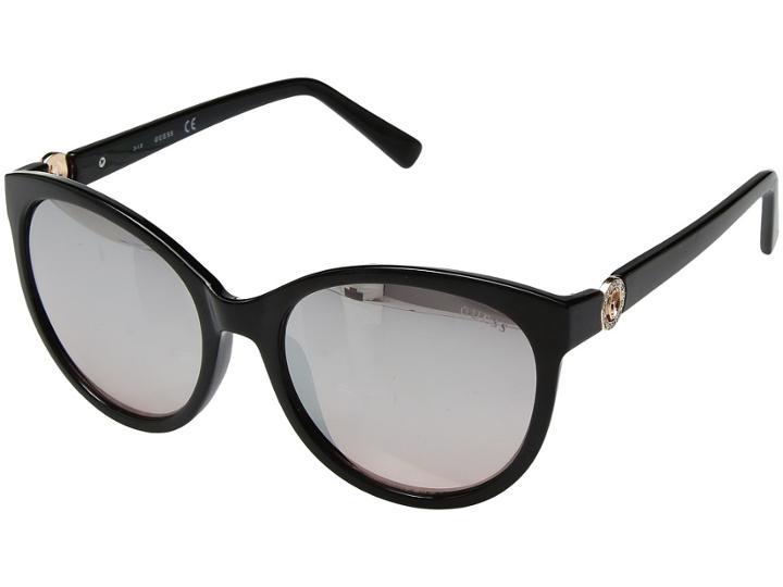 Guess Gf6067 (shiny Black/bordeaux Mirror) Fashion Sunglasses