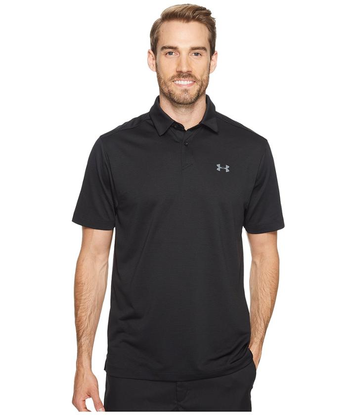 Under Armour Golf Ua Coolswitch Polo (black/black/graphite) Men's Clothing