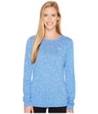 Under Armour Ua Tech Twist Crew Long Sleeve Shirt (lapis Blue) Women's Clothing