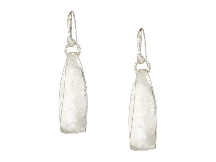 Robert Lee Morris Silver Drop Hoop Earrings (soft Silver) Earring